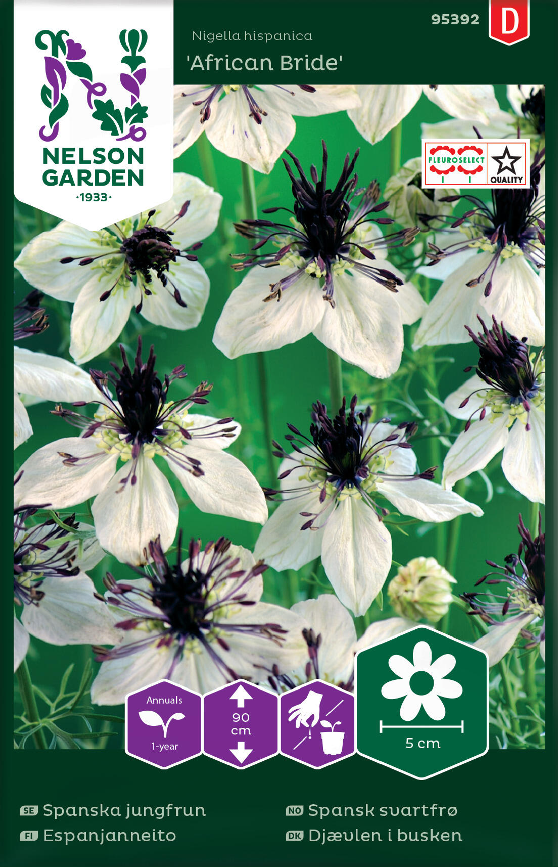 Spansk svartfrø 'African Bride'